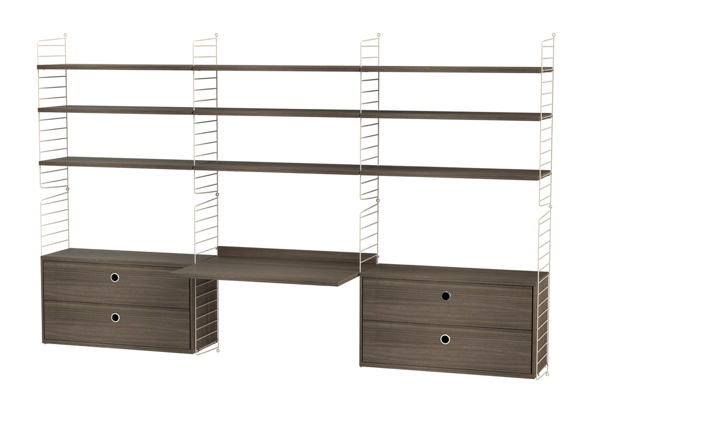 Workspace F Beige/Walnut 240 cm