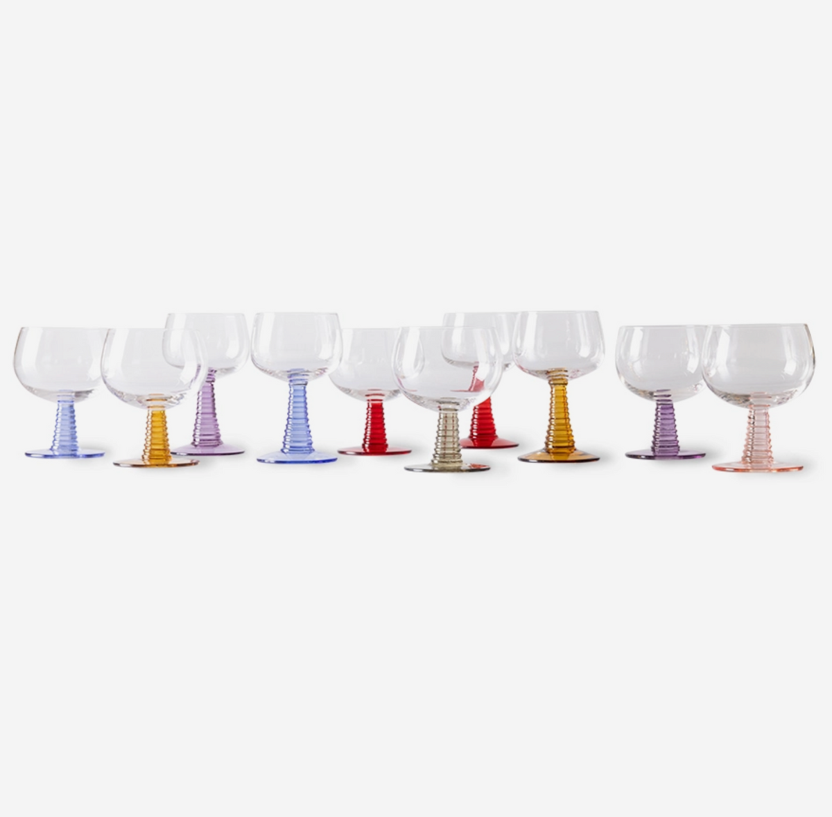 Swirl Wine Glass Low - Purple