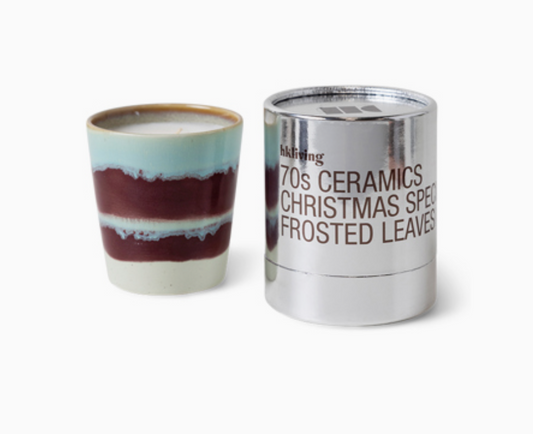 70s Christmas special frosted leaves duftlys i kopp