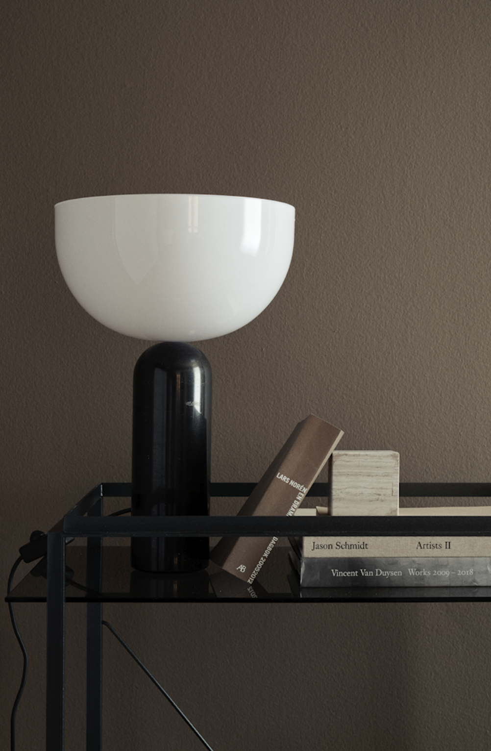 Kizu Table Lamp Large Black Marble