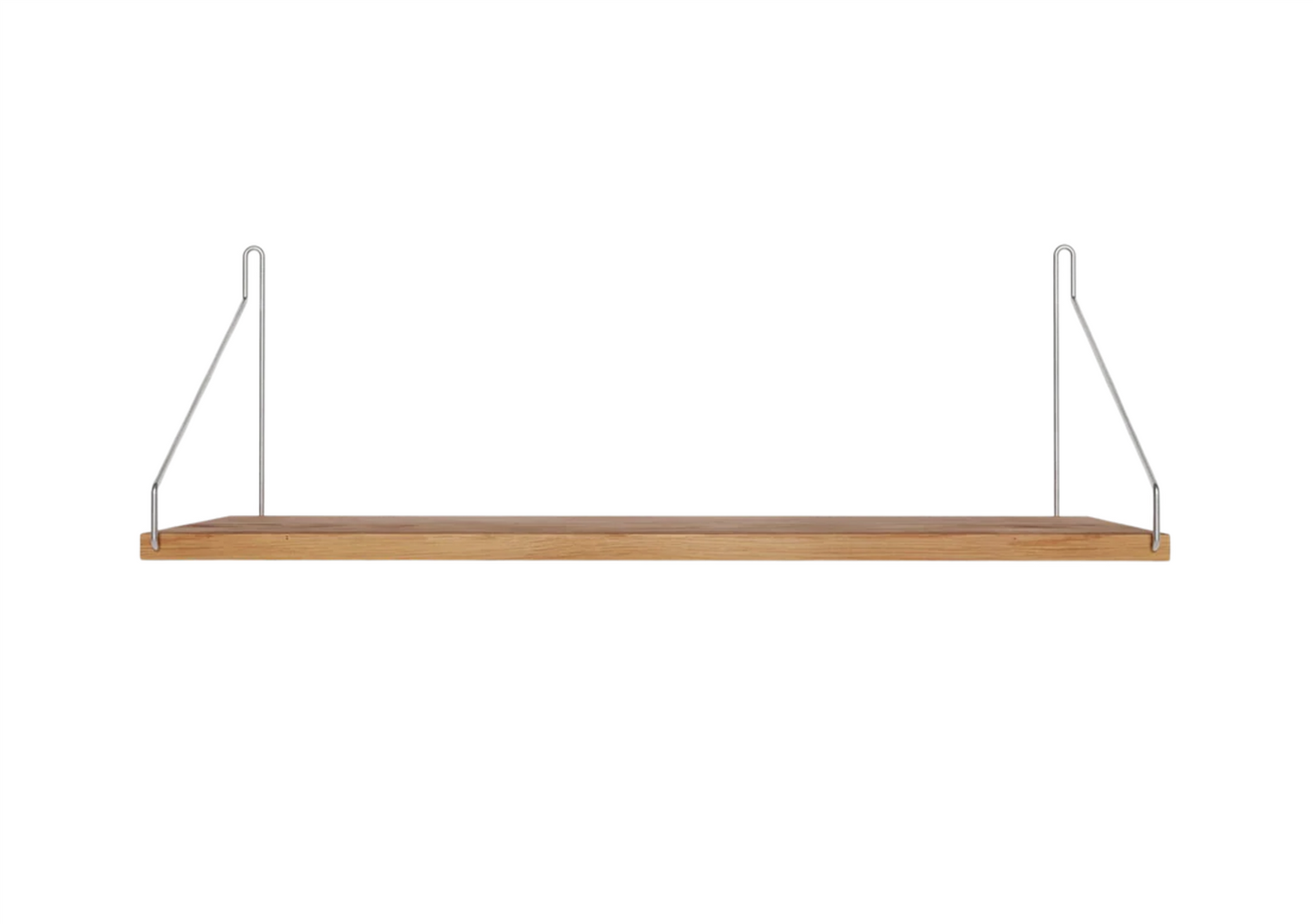 Single Shelf Natural Oak /Stainless Steel B 60 D 20 cm