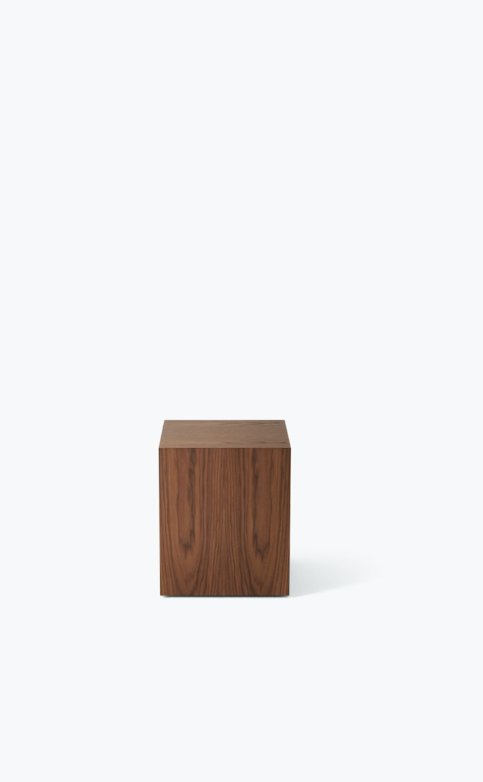 Mass Side Table walnut H 470 x W400 x D 400