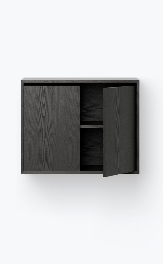 Cabinet Tall w. Doors Black Ash