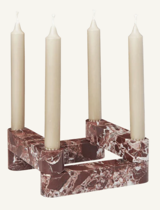 Candle holder rosso