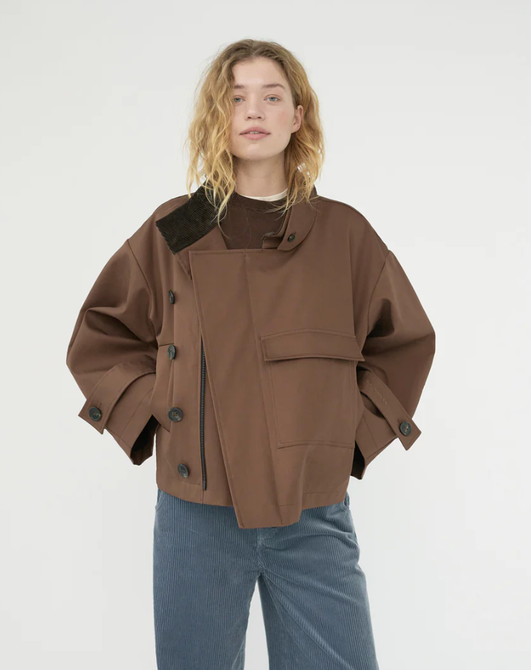 Water resistant jacket dusty brown size 2