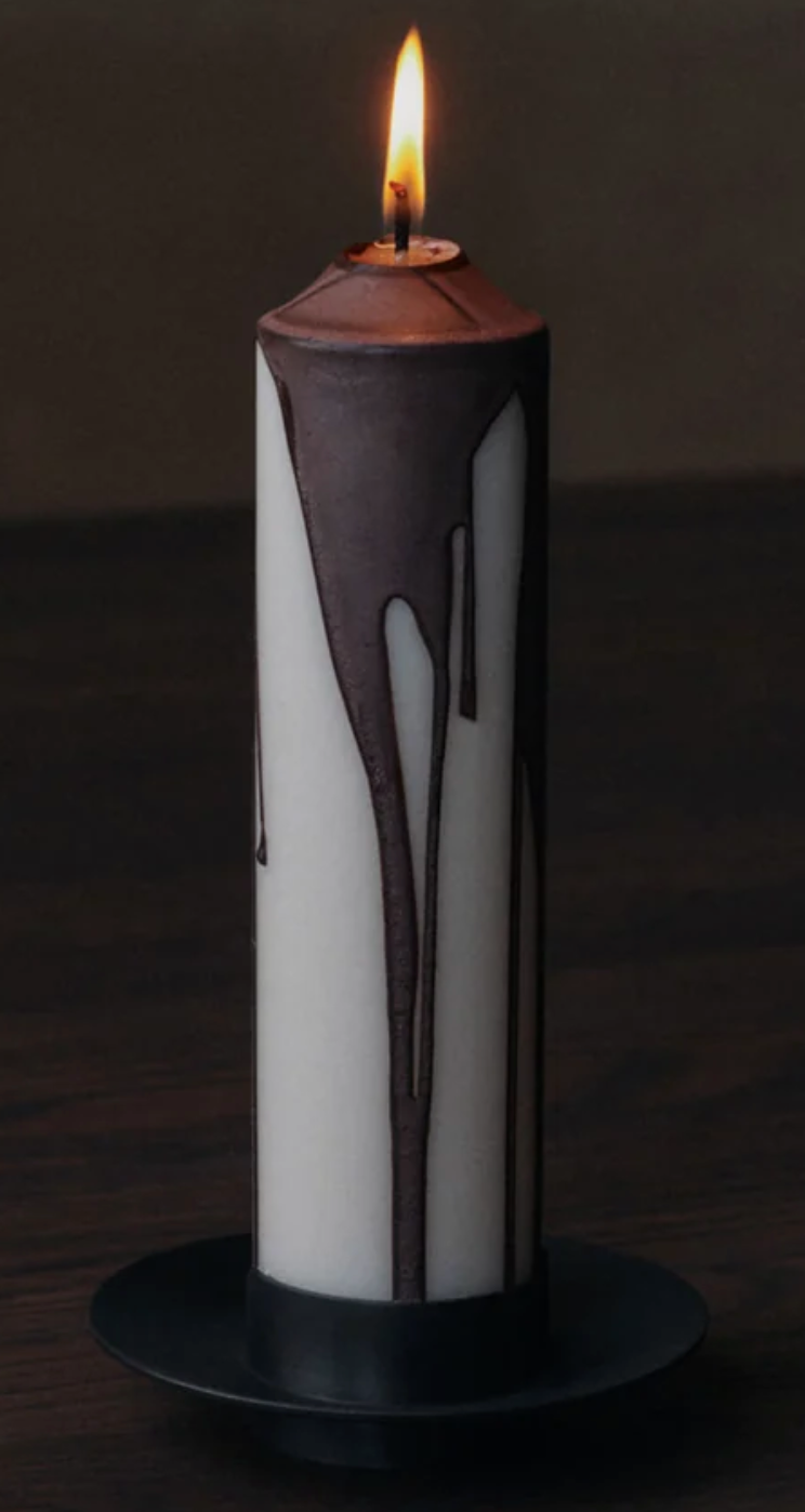 Block brass adventcandle holder