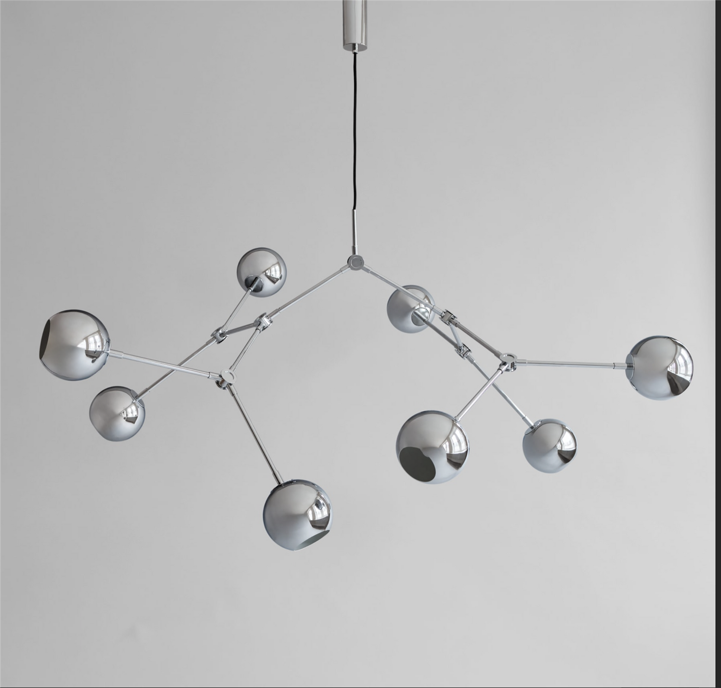 Drop Chandelier Globe - Chrome