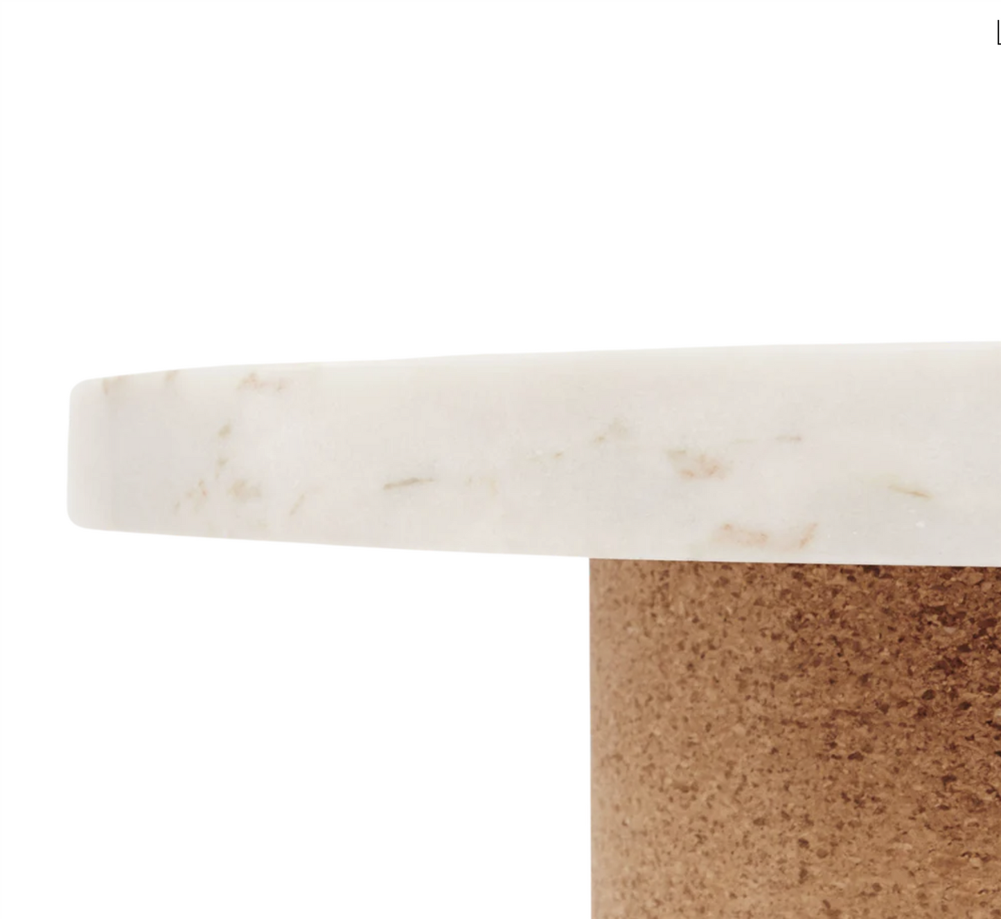 Elegant Small Sintra Table -White Marble Cork Ø 39