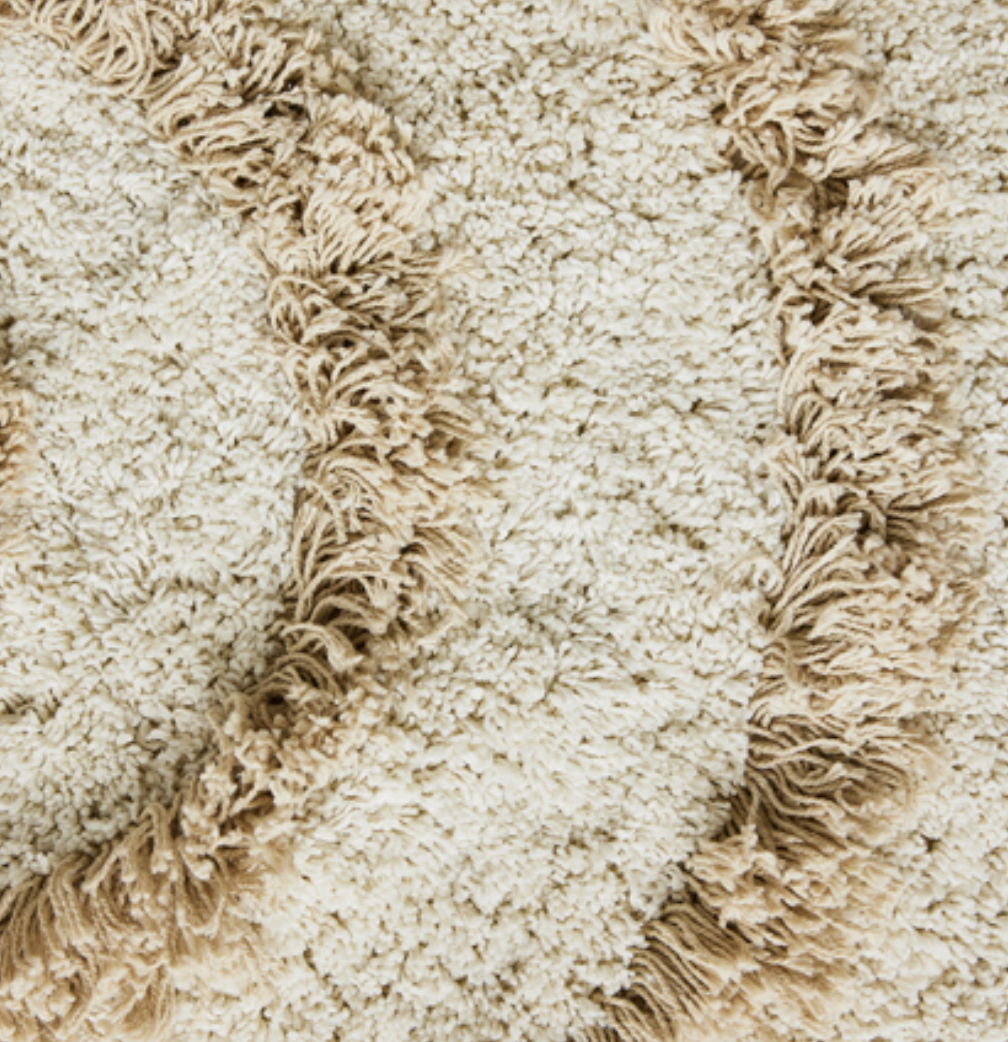 Bath mat cream/greenbeige 120cm
