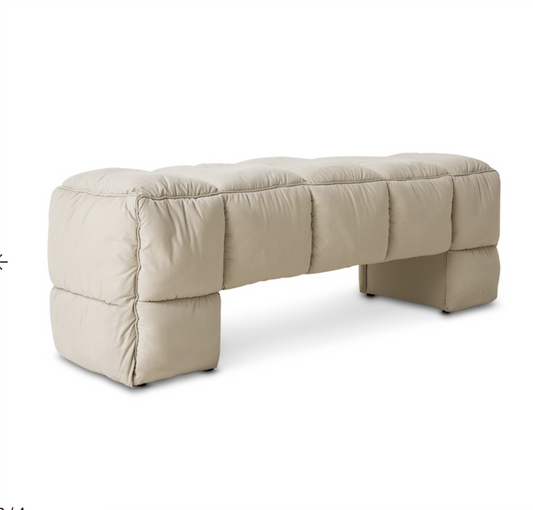 Puffy lobby bench , Pebble