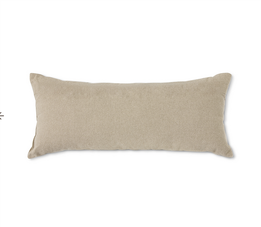 Natural patched cushion 70-30 cm