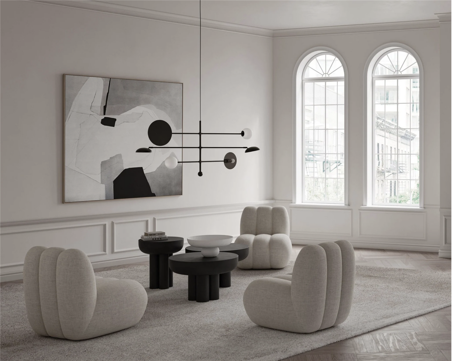 Sahn Chandelier - Bronze