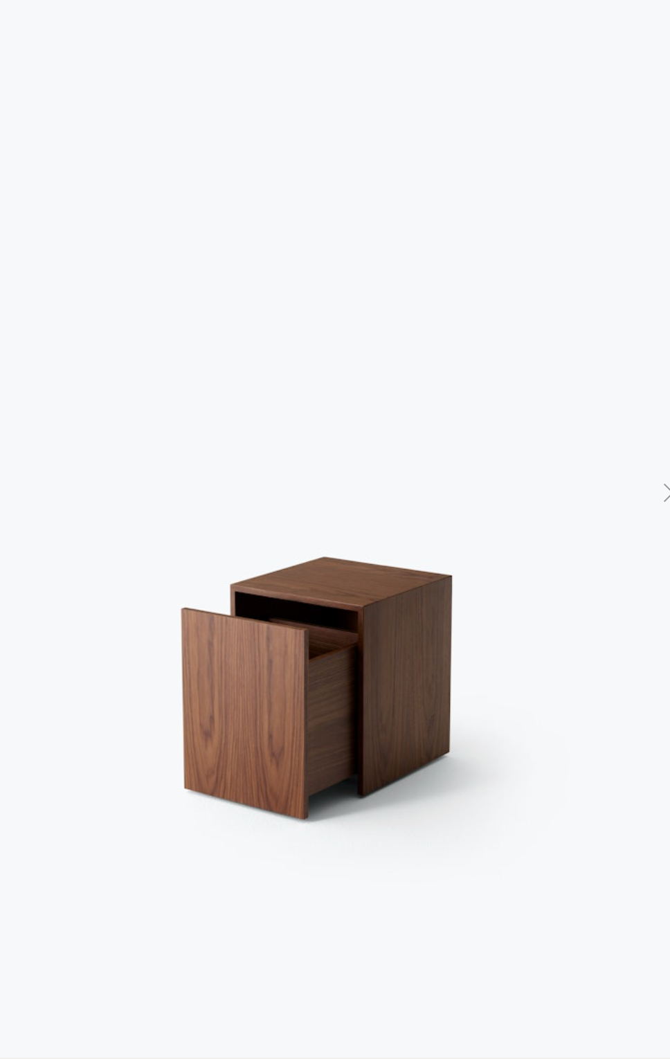 Mass Side Table w. Drawer Walnut H 470 x W: 400 x D: 400 mm
