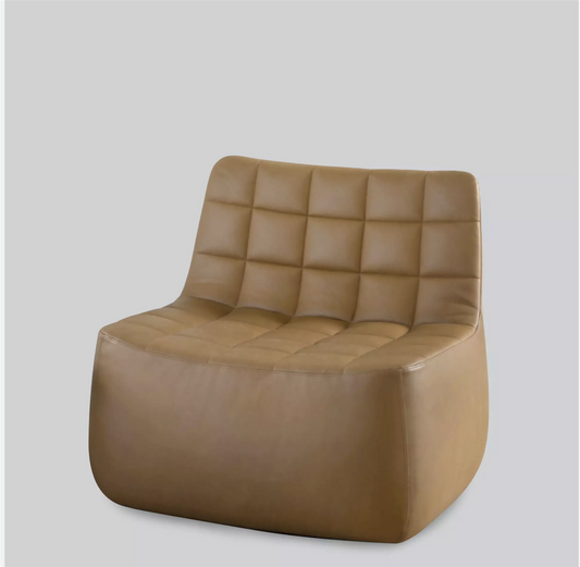 Yam lounge chair Brown leather Ultra Brandy)