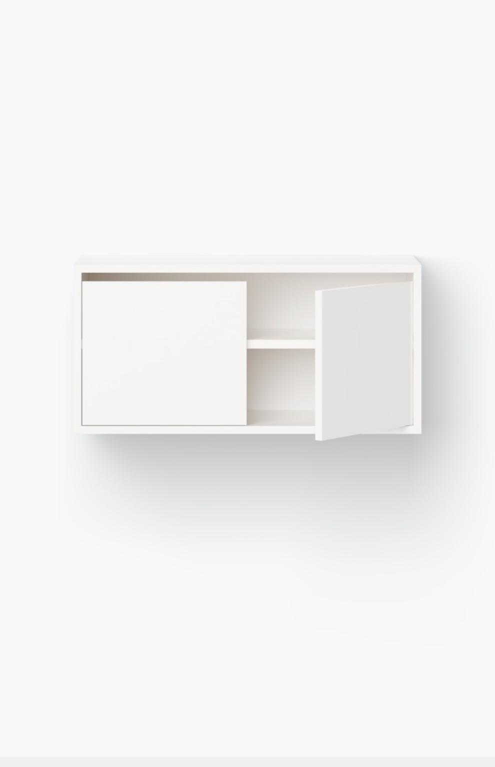 Cabinet Low w. Doors white