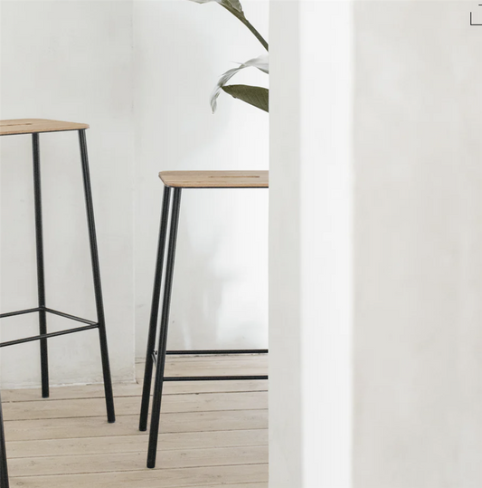 Adam Stool H76 Black/Oak