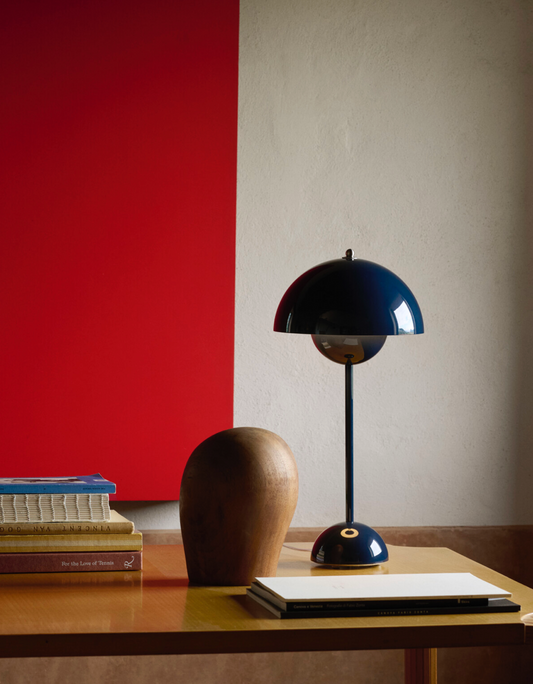 Flowerpot VP3 Verner Panton 1968 Steel Blue