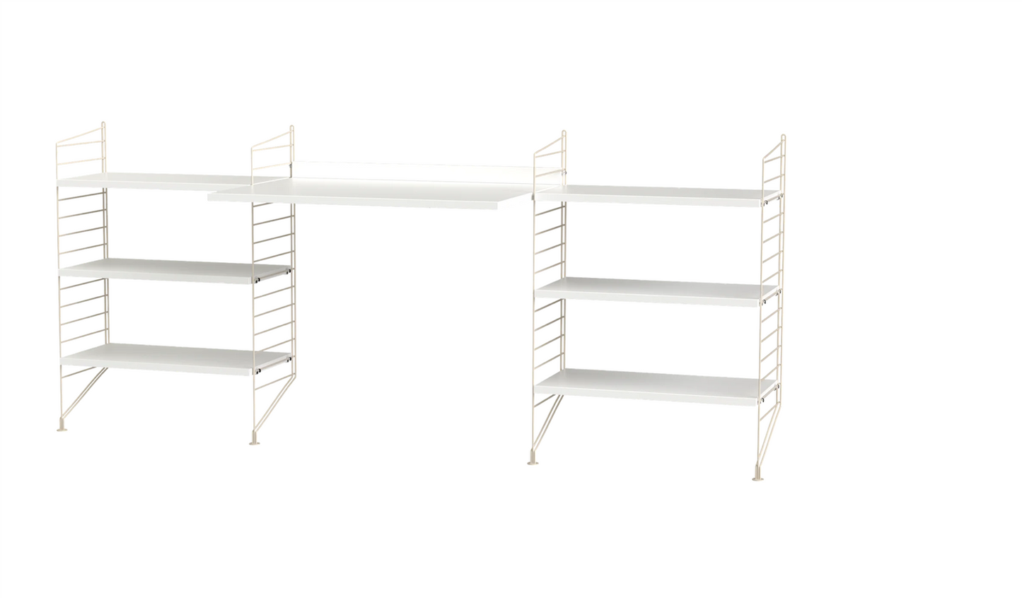 Workspace D Beige/White 200 cm