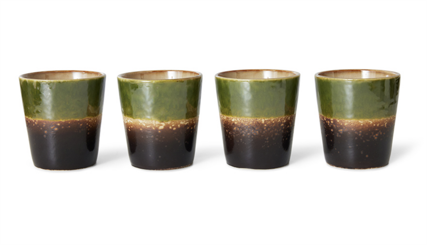 70s coffee mugs algae