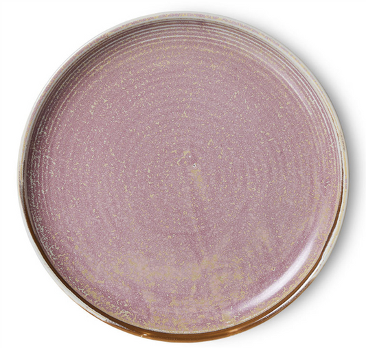 Chefs ceramics side plate rustic pink