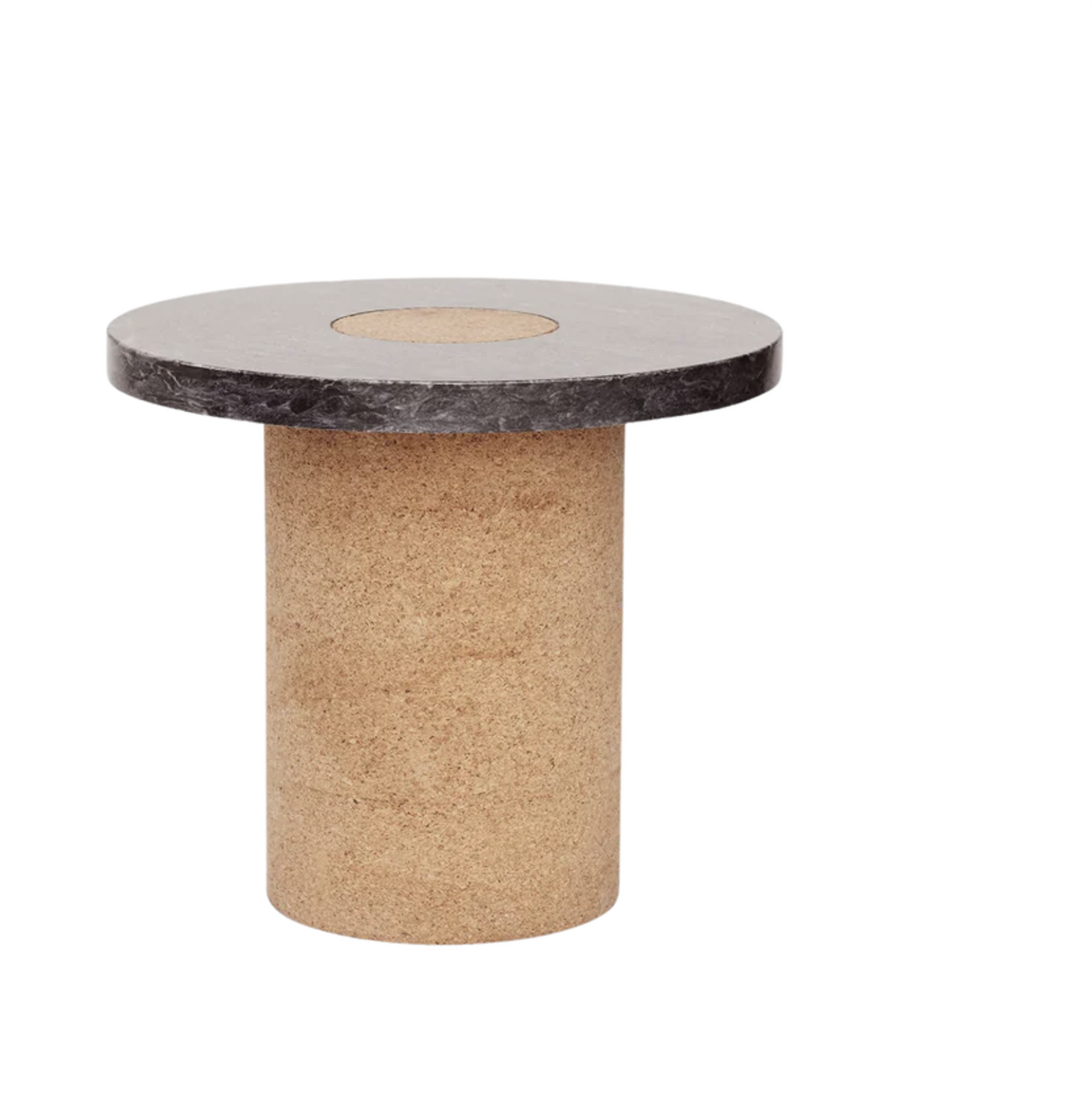 Elegant Small Sintra Table Black Marble Cork Ø 39