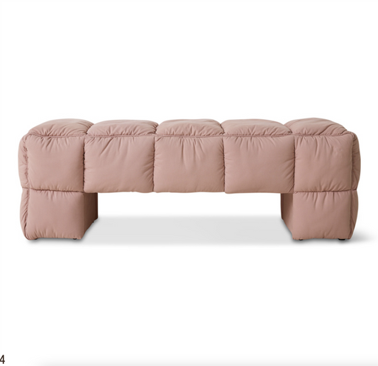 Puffy lobby bench ,Blush