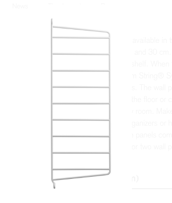 wall sidepanel 2pk white 50x20