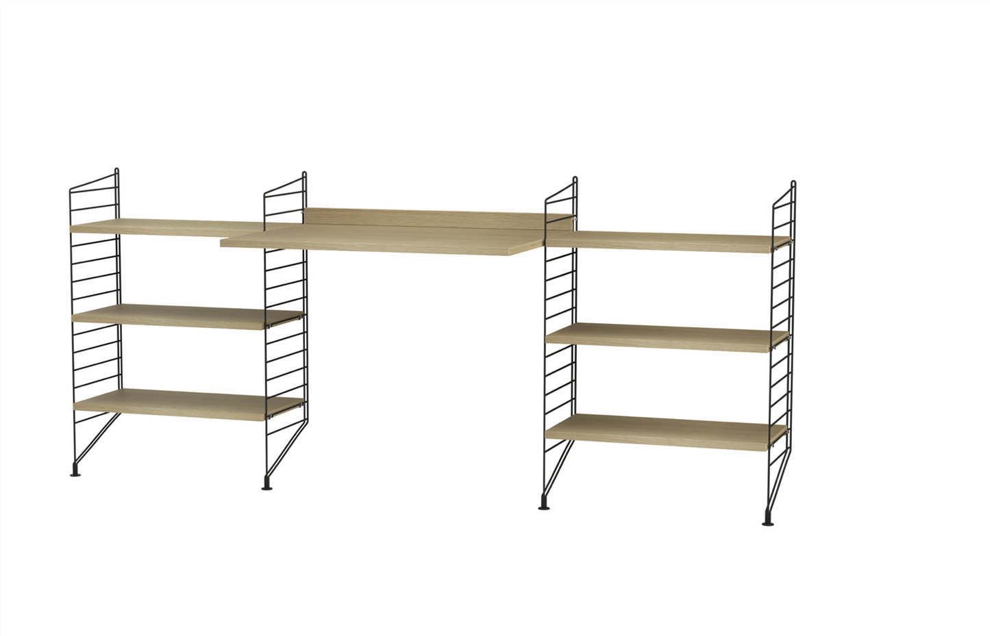 Workspace D White/Ash 200 cm