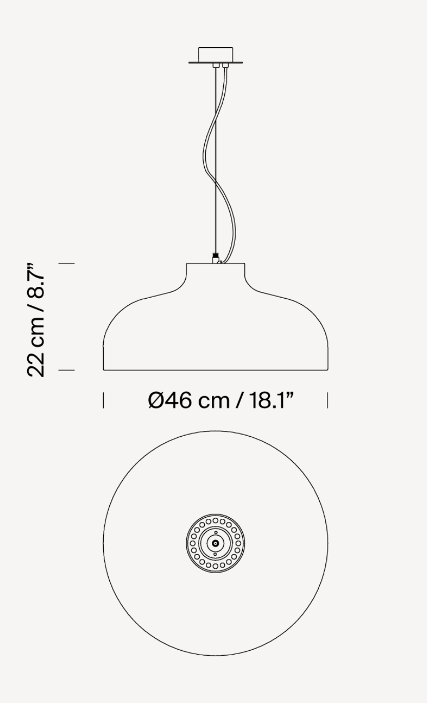 M68 Miguel Milá | 1962 Pendant lamps polished aluminium
