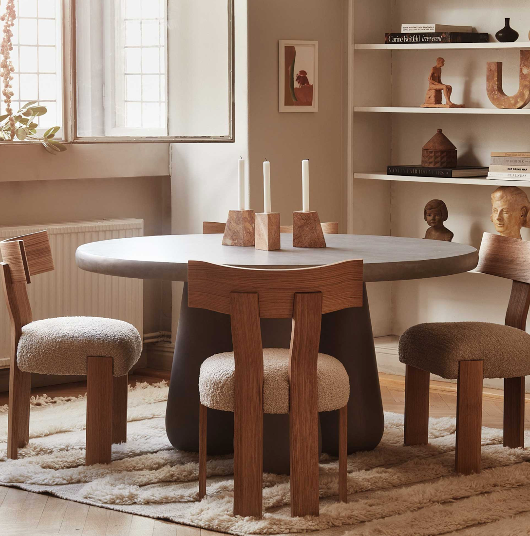Alba dining chair boucle