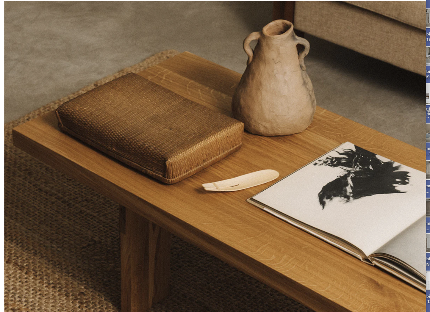 Farmhouse Coffee Table /Natural Oak /Rectangle H 37 / W 52 / L 115 cm