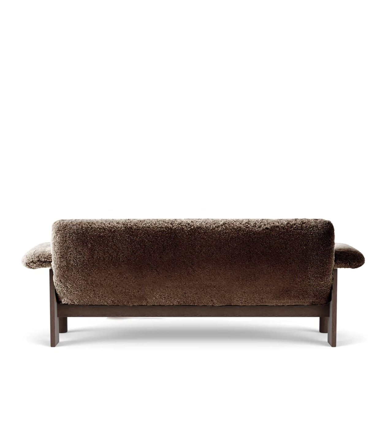 BRASILIA SOFA, SHEEPSKIN SHARAH/ DARK STAINED OAK