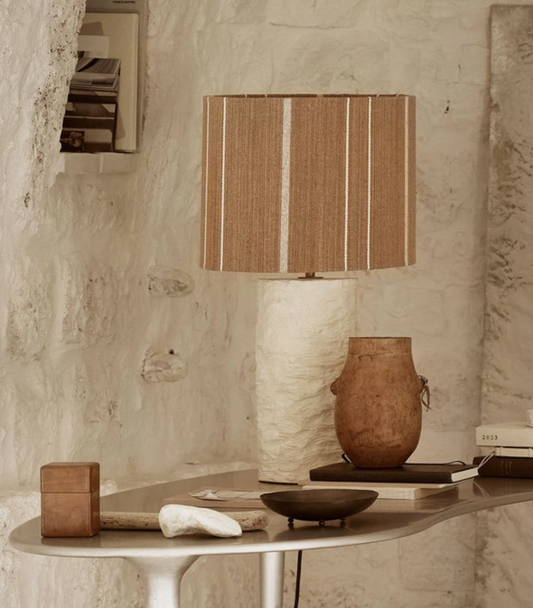 Lampe skjerm oval H 25 cm