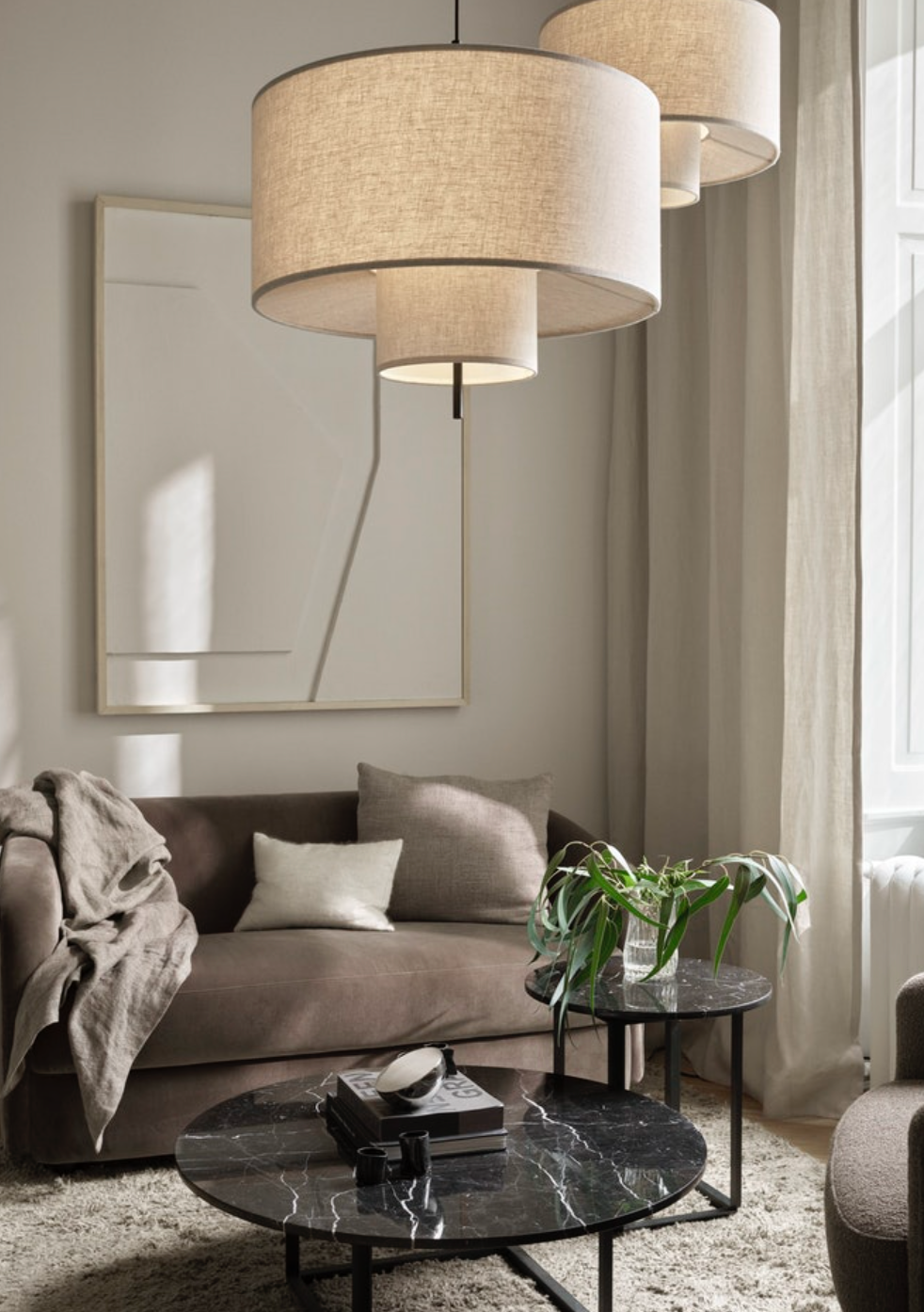 margin pendant ø70 Beige Canvas