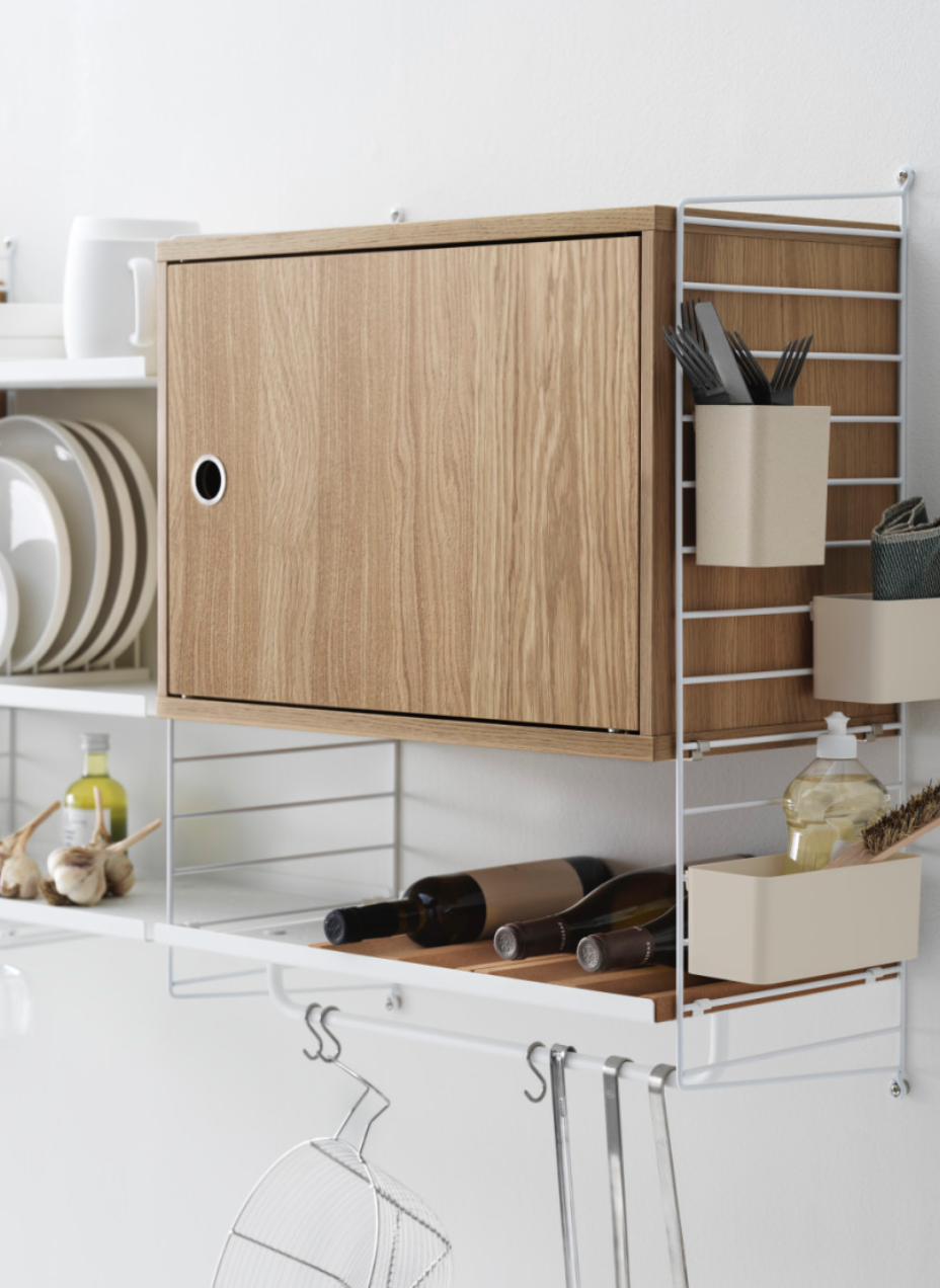 cabinet with swing door oak 58x30