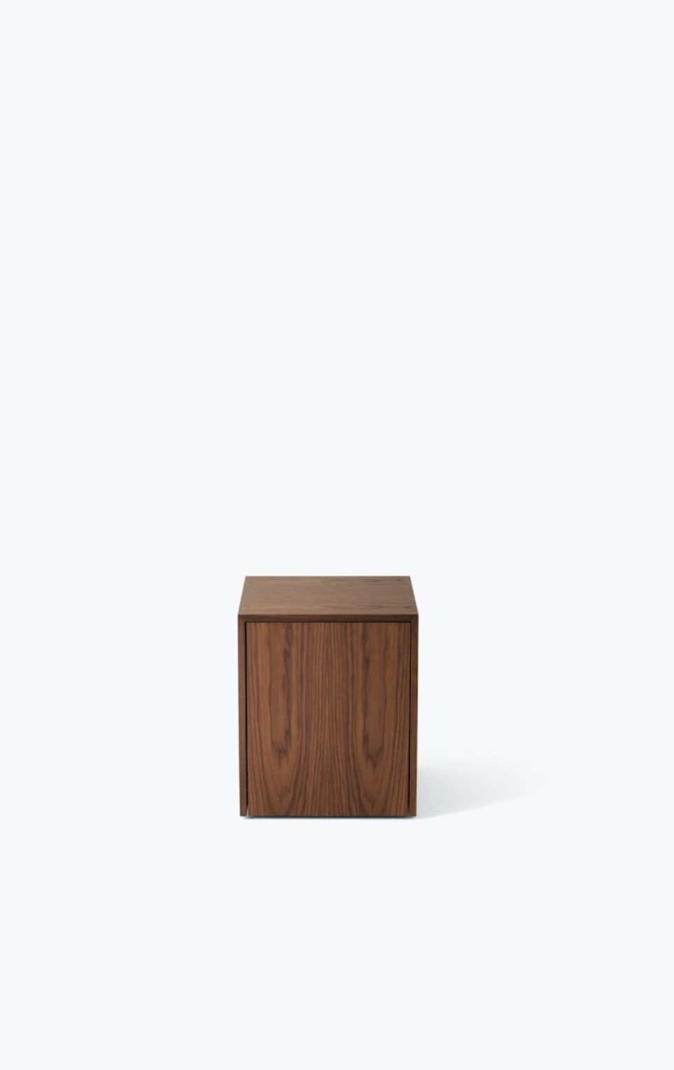 Mass Side Table w. Drawer Walnut H 470 x W: 400 x D: 400 mm
