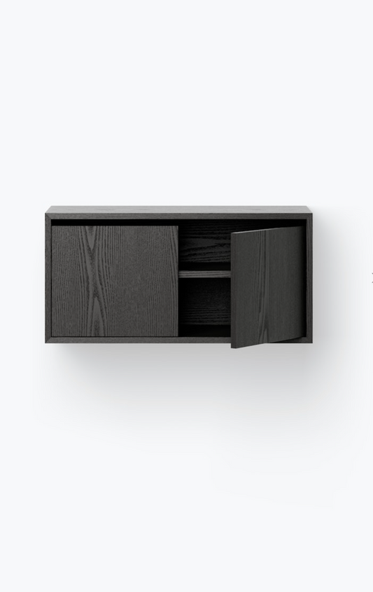 Cabinet Low w. Doors Black Ash