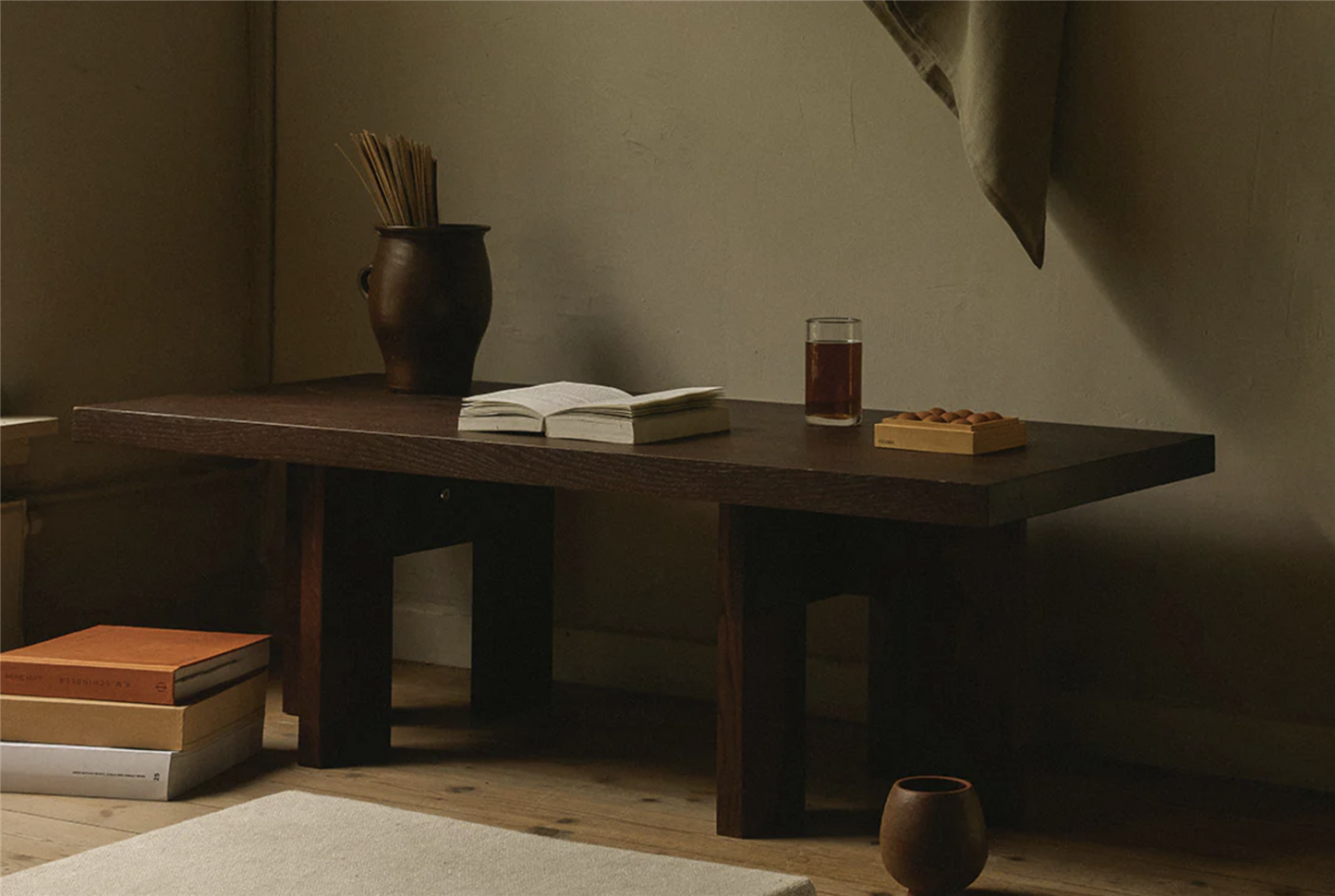 Farmhouse Coffee Table /Dark Oak /Rectangle H 37 / W 52 / L 115 cm