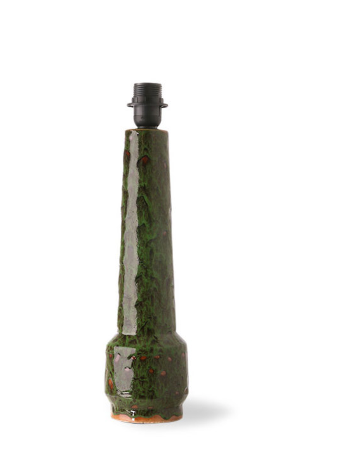 RETRO STONEWARE LAMP BASE GREEN