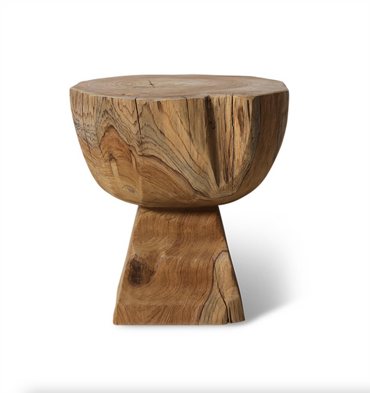 Arched wooden stool