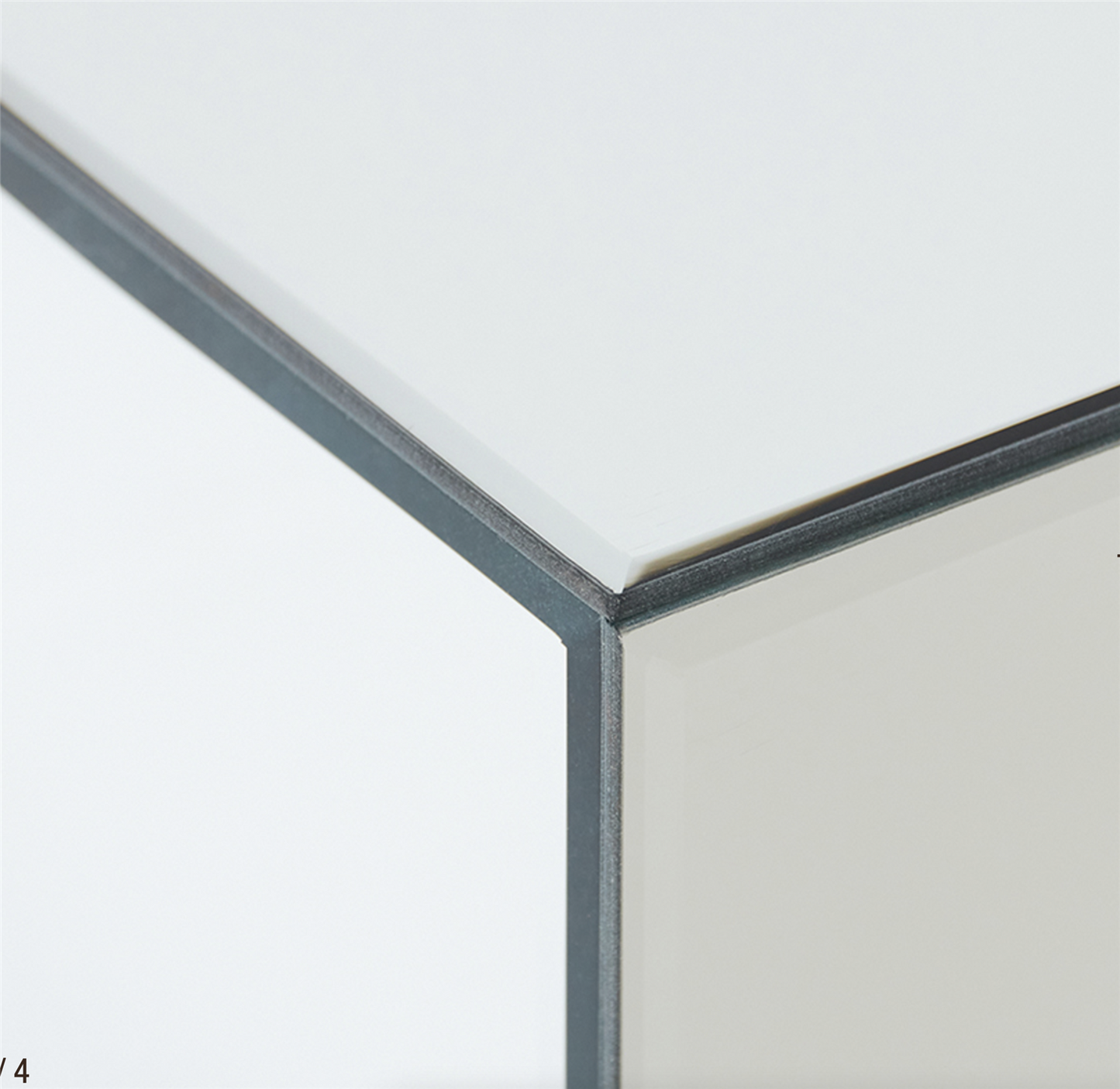Mirror block coffee table clear, 90x90cm