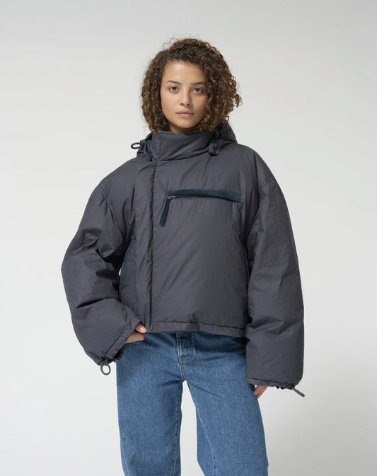 Re:down puffer jacket navy size 1