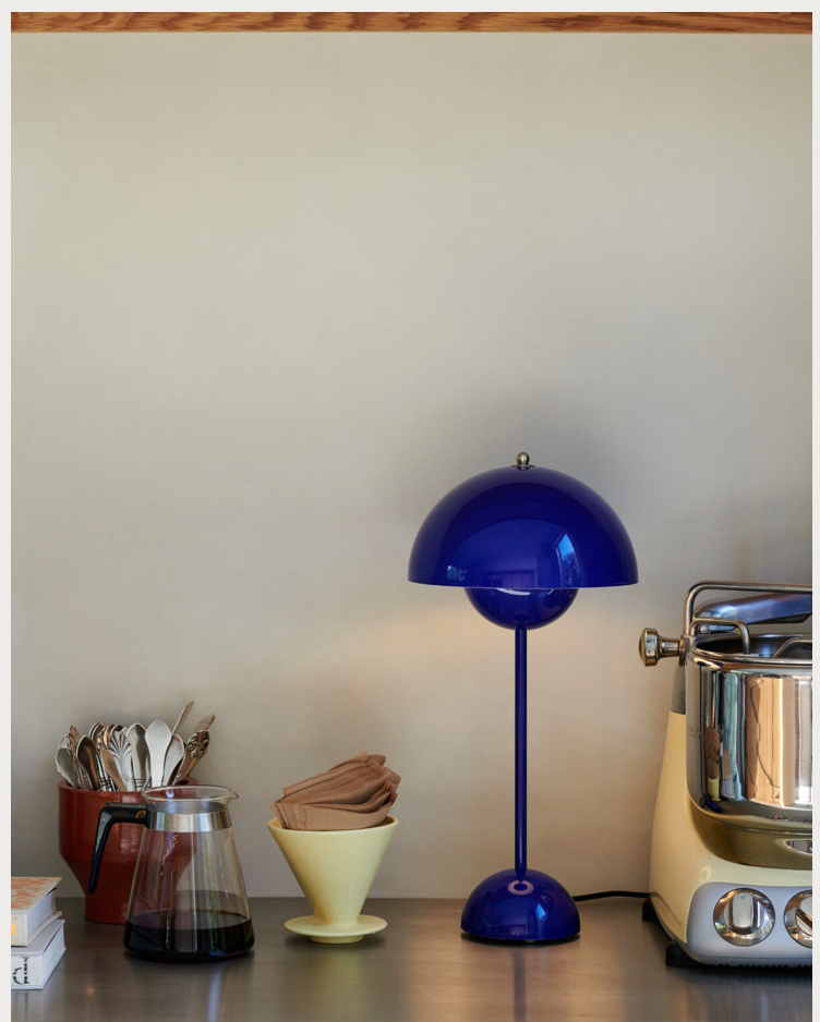 Flowerpot VP3 cobalt blue