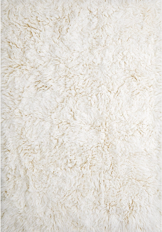 Layered Shaggy bone white 160x240