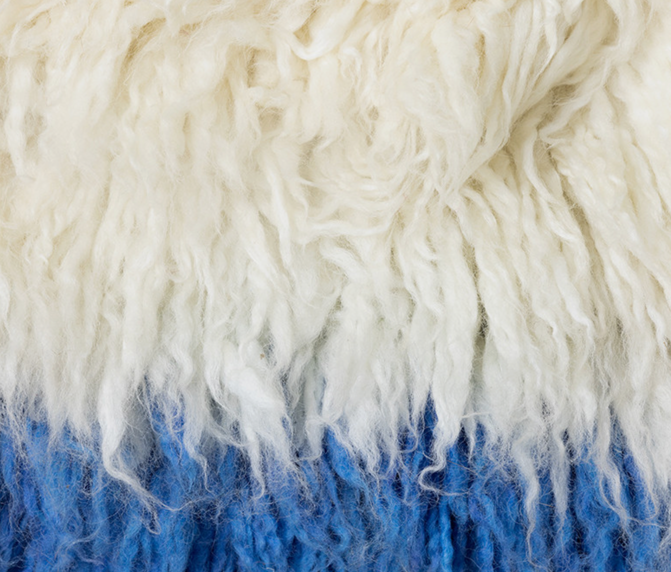 Fluffy Square Rug 'Blue Corner' 170 x 280