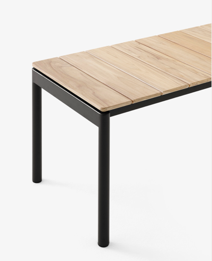 Ville AV27 benk warm black/teak