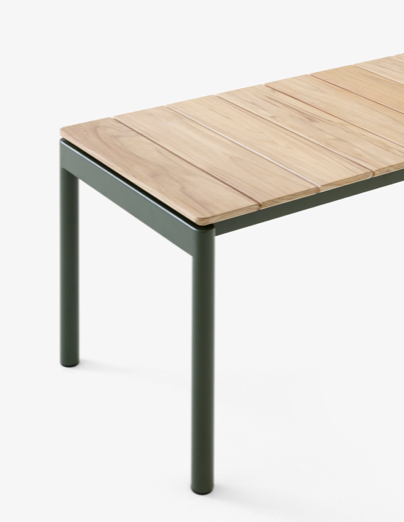 Ville AV28 benk bronze green/teak