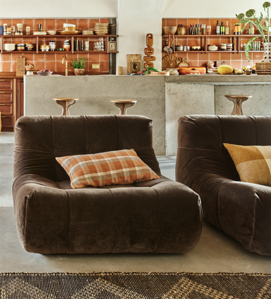 Lazy lounge chair royal velvet espresso brown