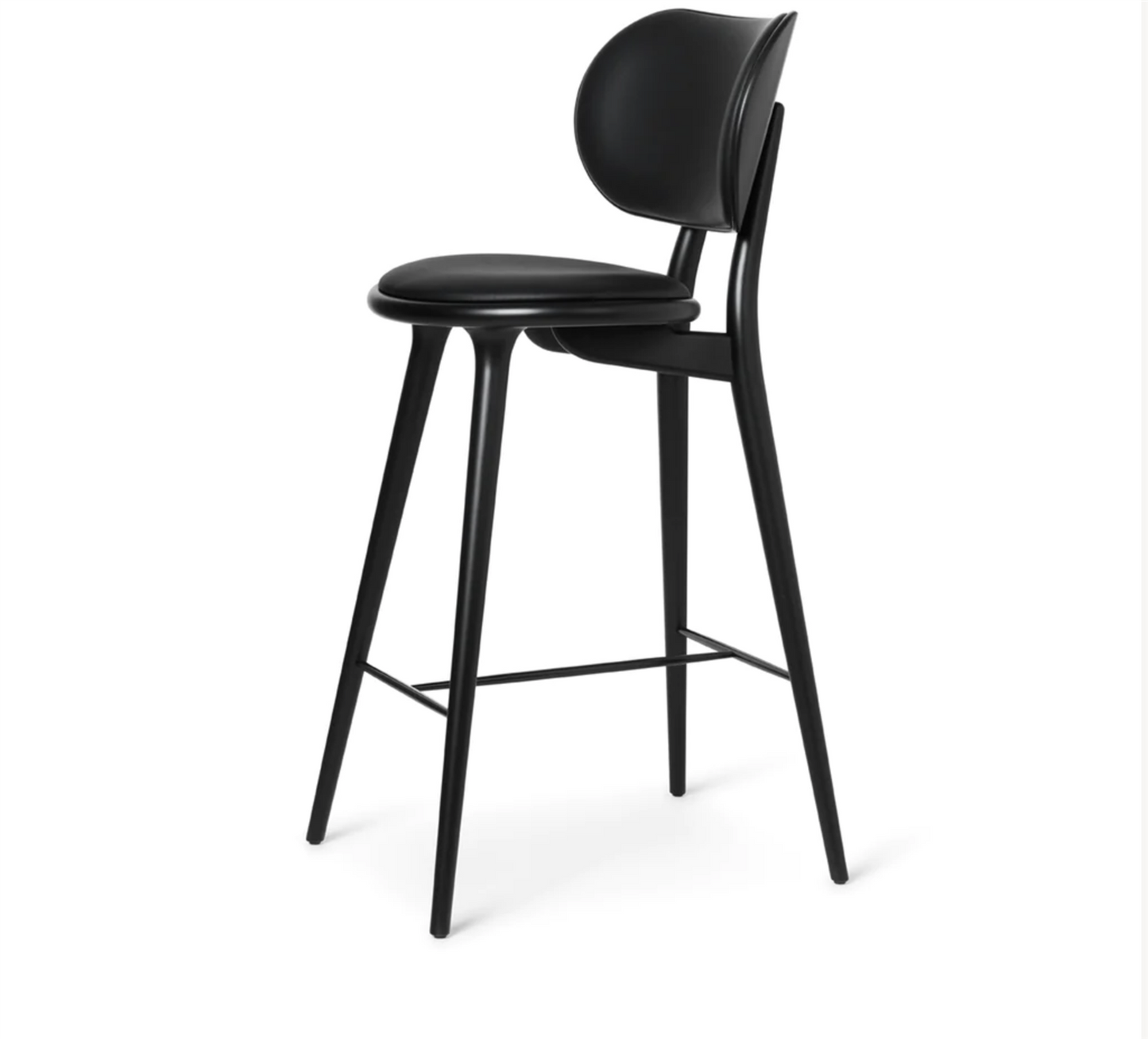 High stool backrest /black beech 69 cm