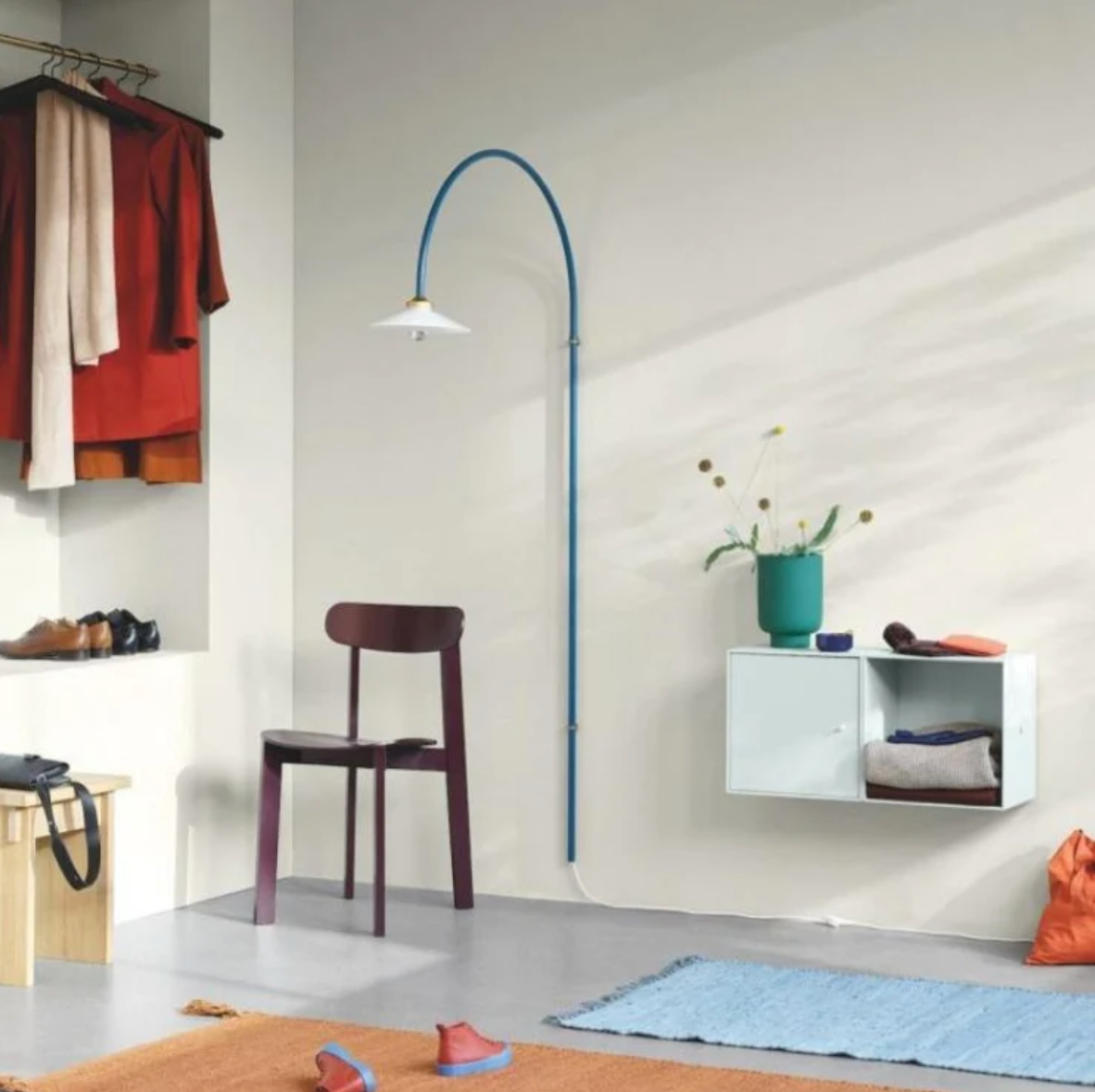 Hanging lamp No 02 /vegglampe blå